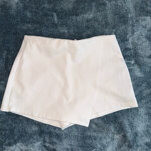 superdown Light Pink Wrap-Front Skort Shorts